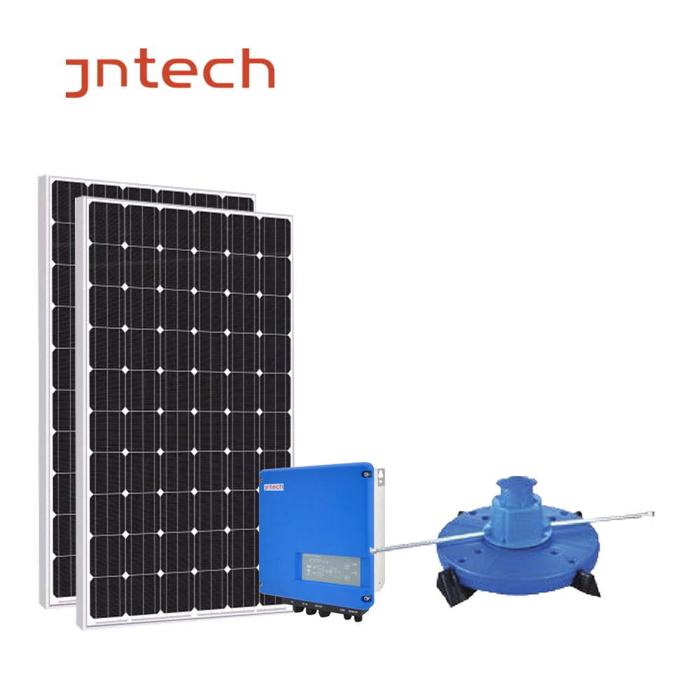 JNTECH solar aeration system fish paddle wheel aerator solar aerator for aquaculture system