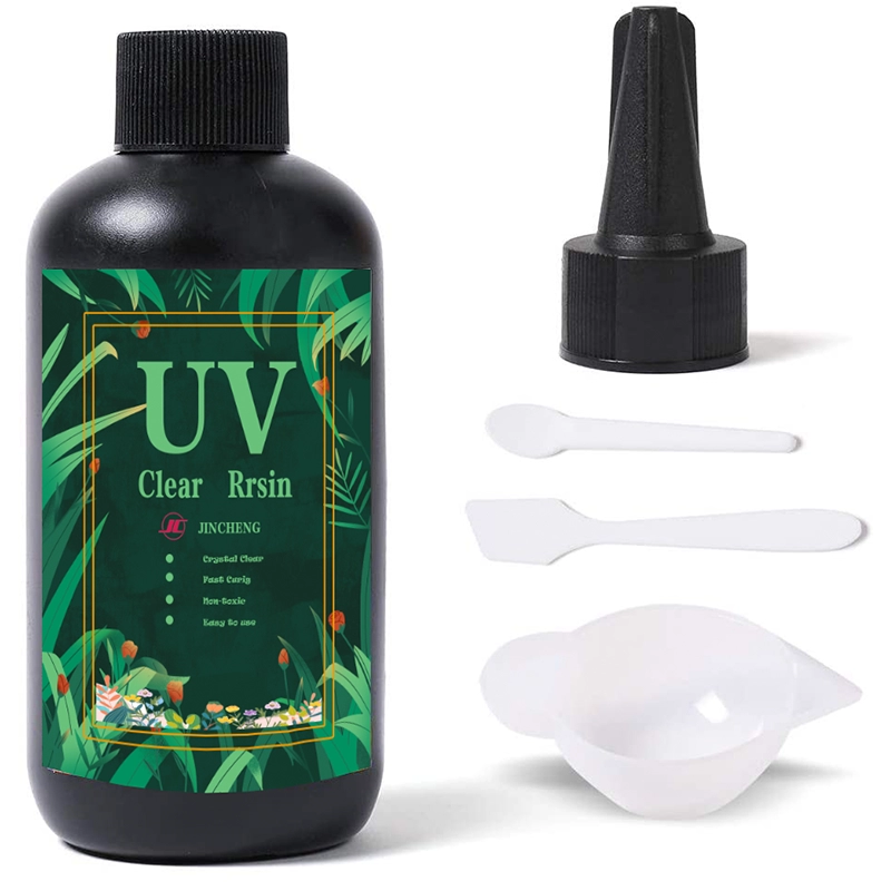 UV Resin kit 200g UV Glue with Silicone Cup Plastic Spatula