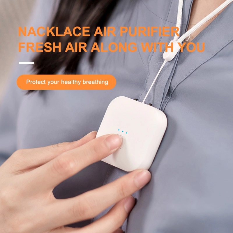 New USB Outdoor Charging Necklace Wearable Personal Mini Anion Air Purifier