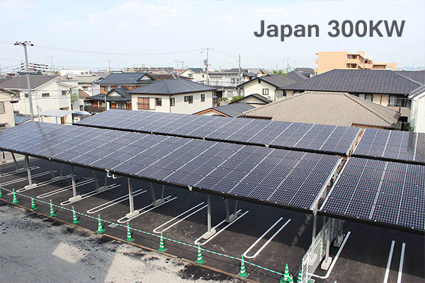 pv carport mounting shed Japan project