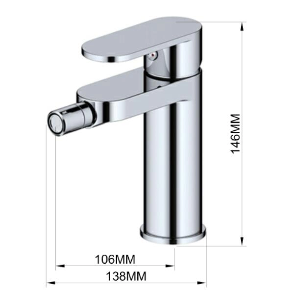 Contemporary Bathroom Bidet Mixer Faucet