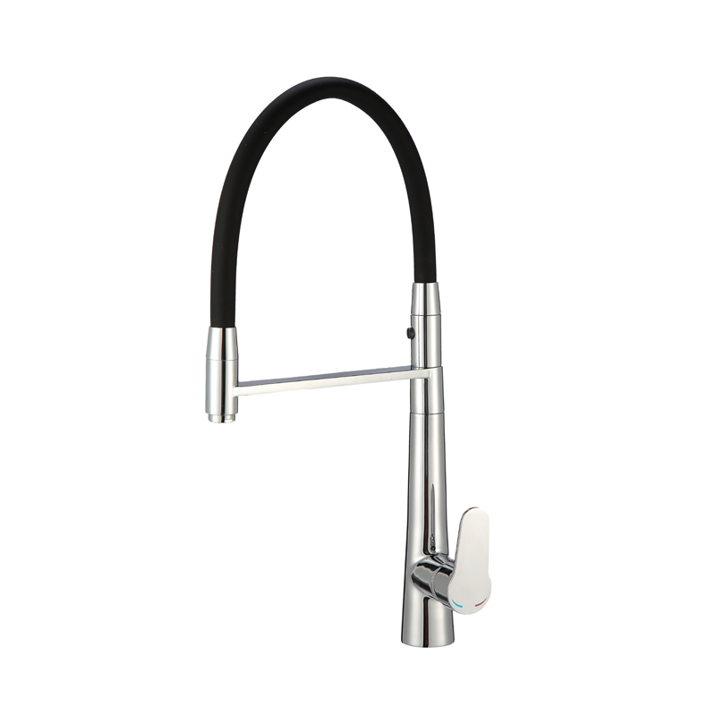 Hot Cold Black Water Tap Pull Out Kitchen Mixer