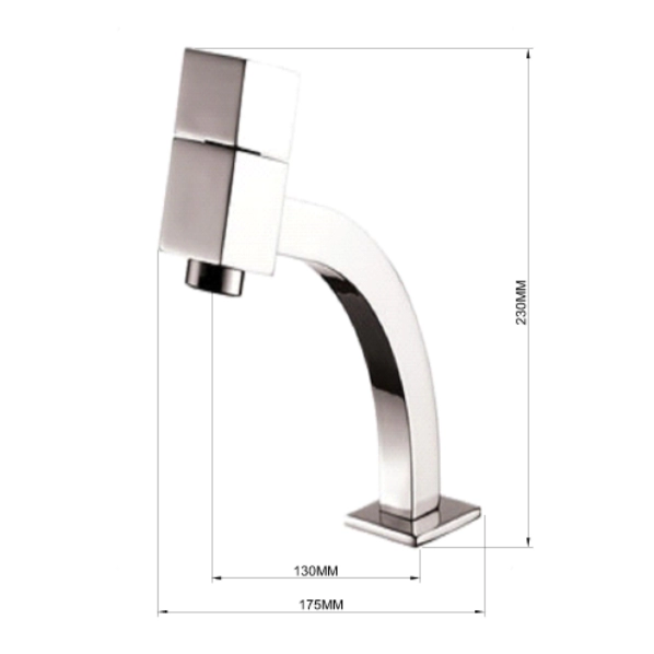 Square Cold Water Kitchen Faucet Tap