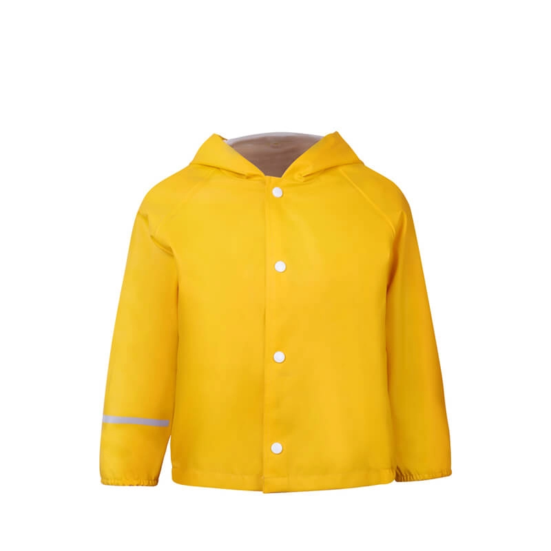 Mens Yellow high frequency PU Rubberised Rian Jacket