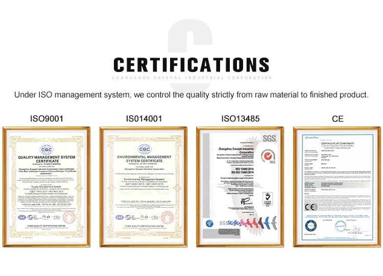 Easepal Massager Certificates