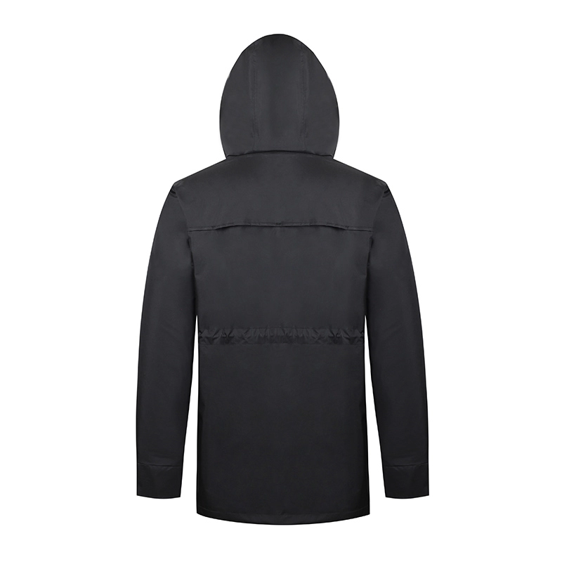 New Design Ladies' Fashion Black Windbreaker Jacket