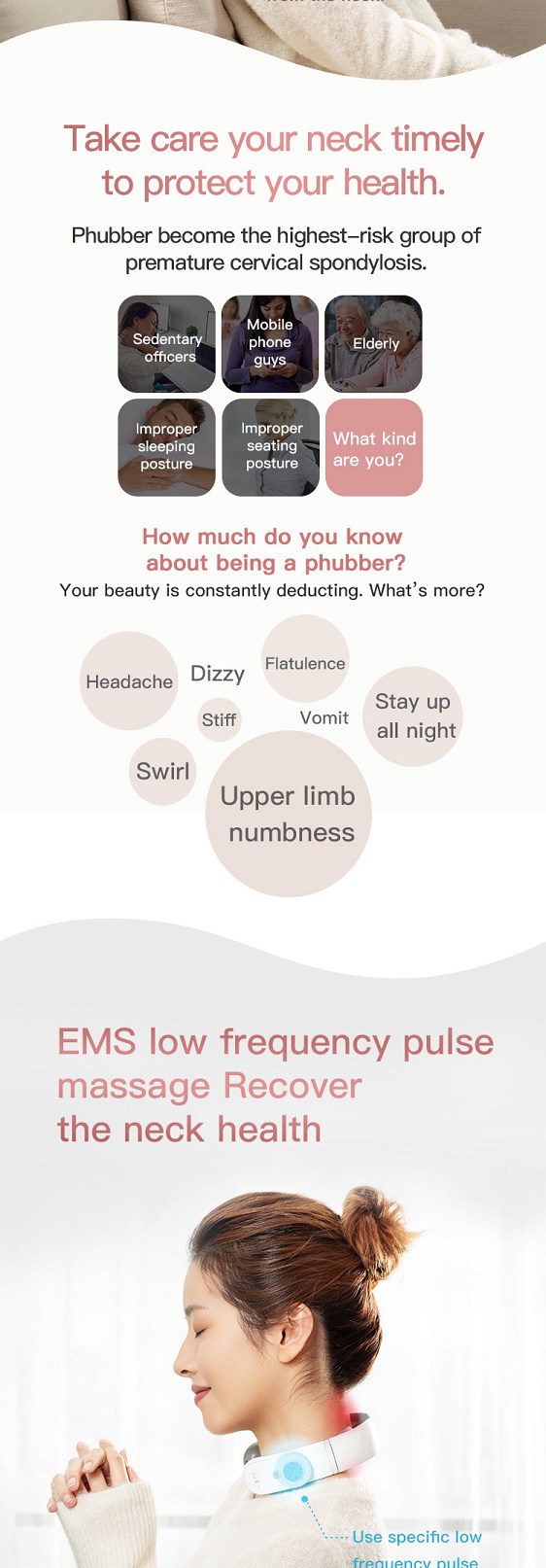 EMS neck massager