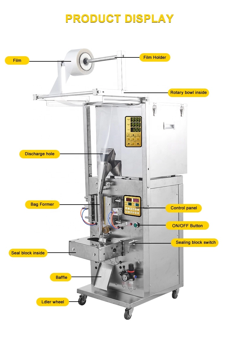 Small bagged powder spice filling and packaging machine