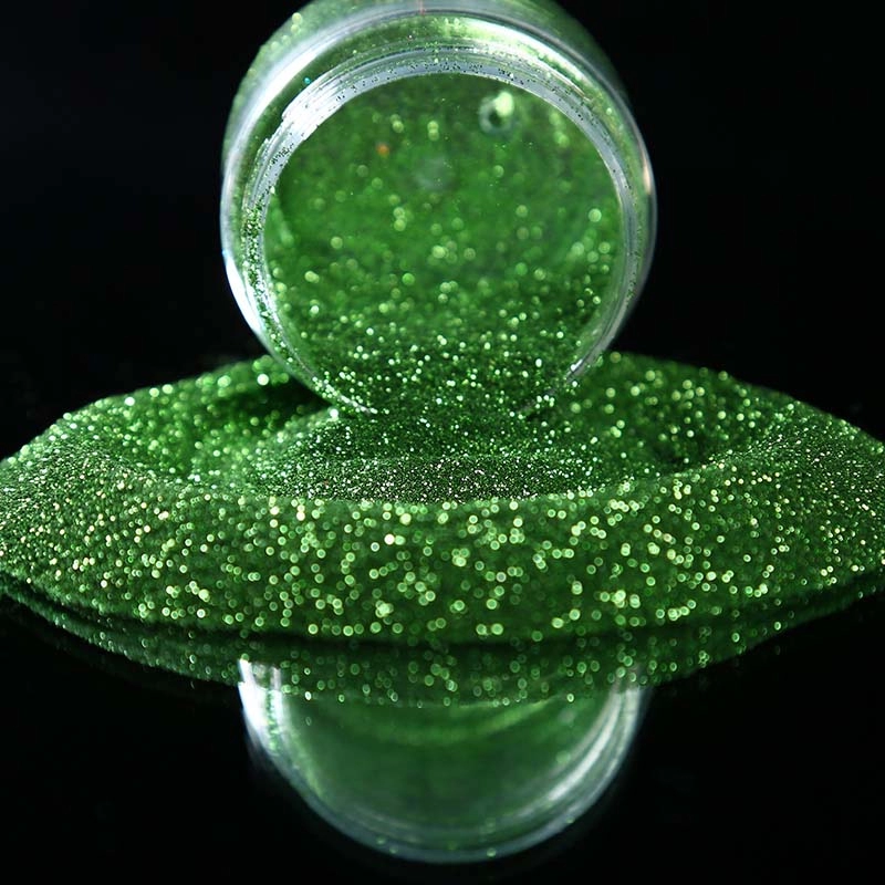 Emerald green plastic injection glitter embossing powder