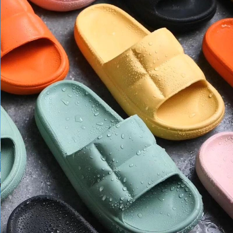 Thick bottom bath non-slip home Kawai female slipper cute platform sandals