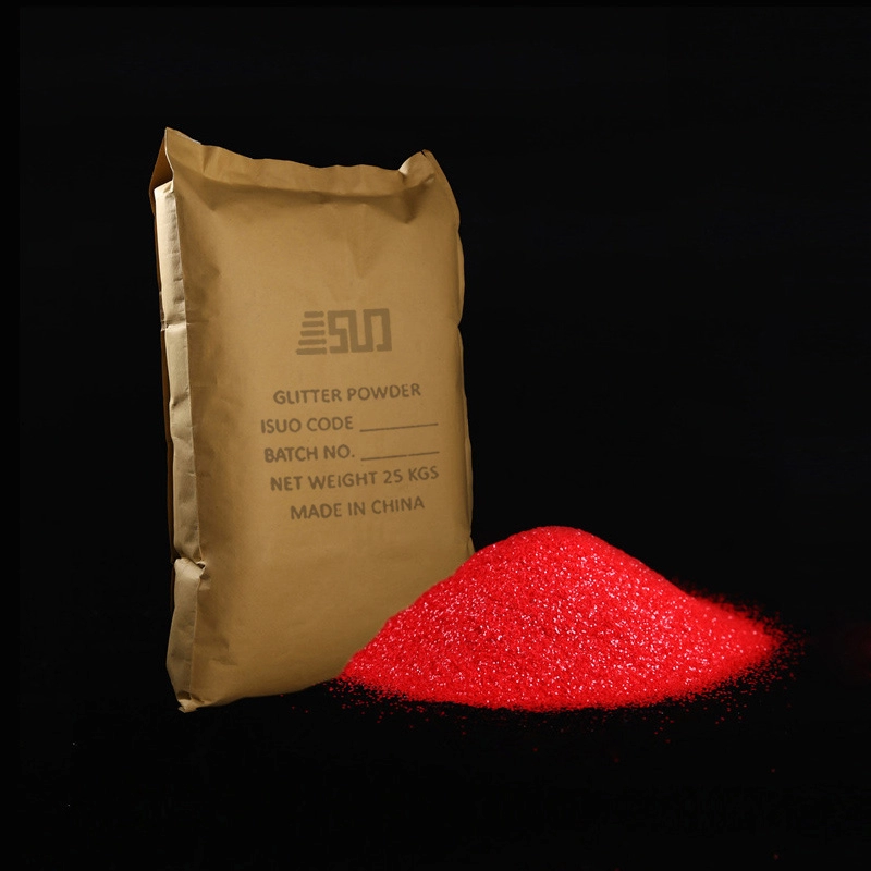 Cheap red matte effect loose glitter dust
