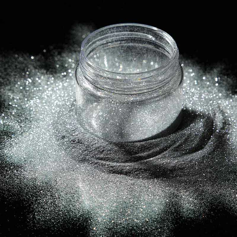 Super sparkly pure silver luxury glitter powder