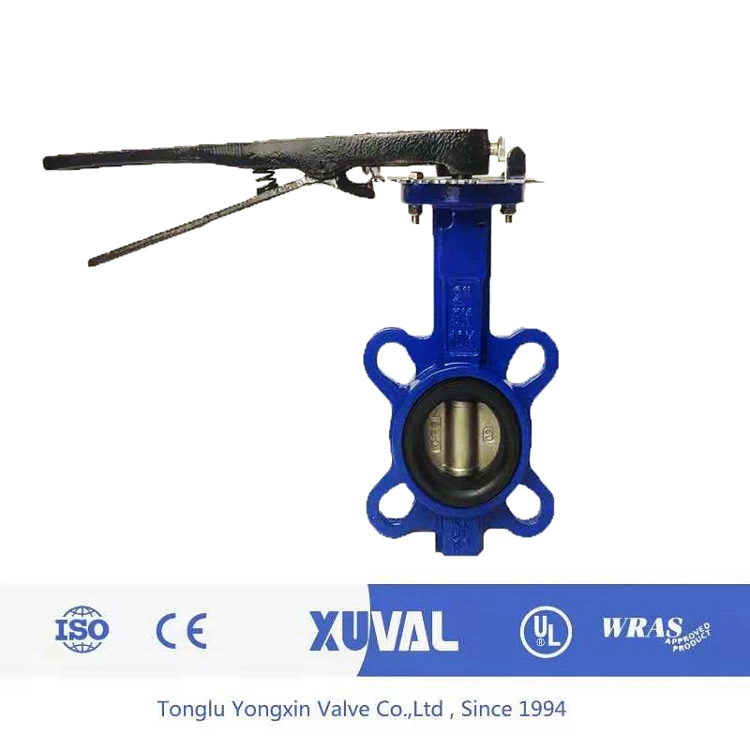 Cast iron wafer butterfly valve PN16