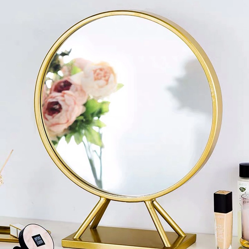 Metal Gold Ins Style Table Vanity Mirror