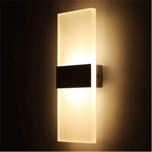 Modern indoor corridor LED wall light in acrylic