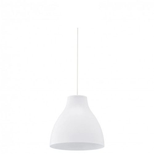 Modern white metal shade cone pendant light