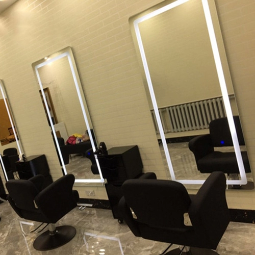Modern wall mounted backlit LED hair salon mirror