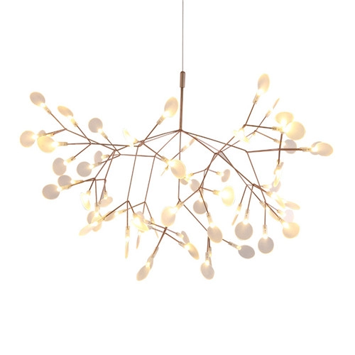 Gold LED firefly chandelier