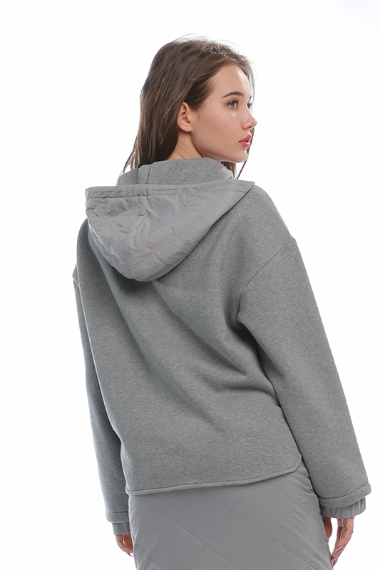 Autumn Gray Casual Oversized Fleece Womens Pullover Hoodies