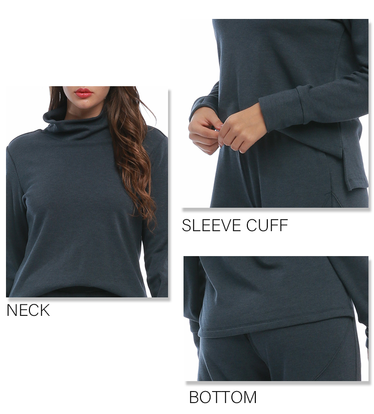 ladies side slit pullover sweater