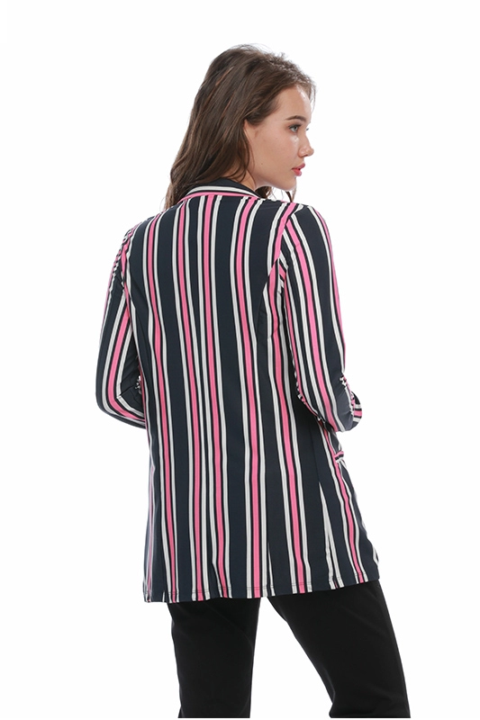 New Fashion Striped Casual Long Sleeve Ladies' Suits Women's Blazer