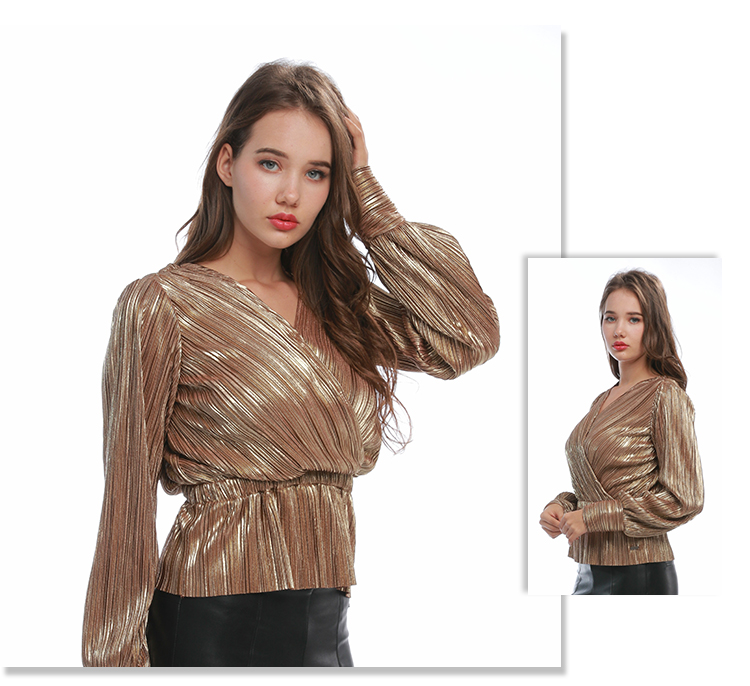 pleated fabric blouse