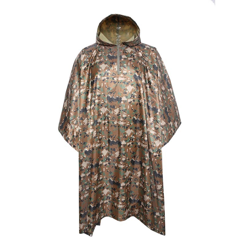 Digital camouflage military tactical poncho