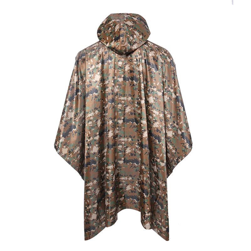 Digital camouflage military tactical poncho