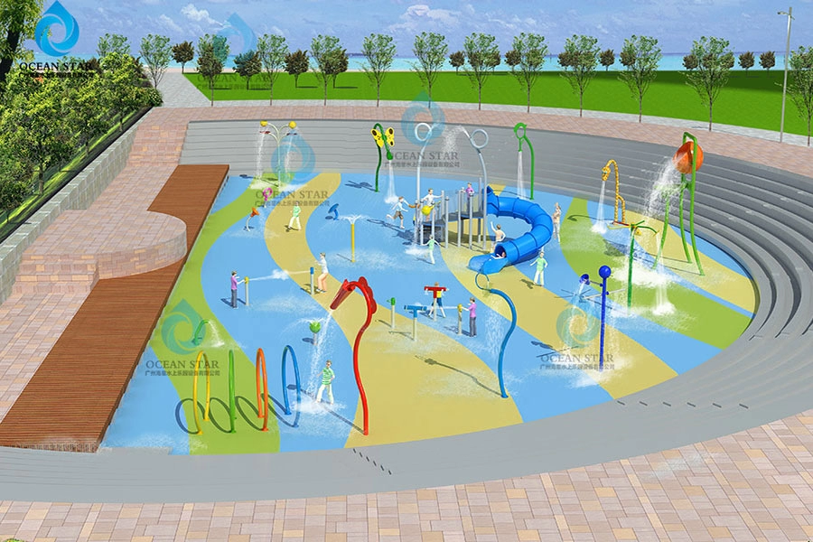 900㎡ Children water playground solution