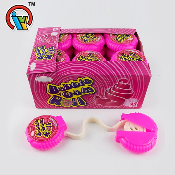 Chewing bubble roll candy