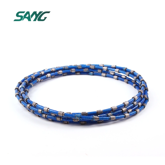 8.8mm plastic diamond wire saw rope for granite squarring