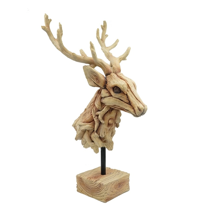 Resin Deer Head Statue by Driftwood Finishing