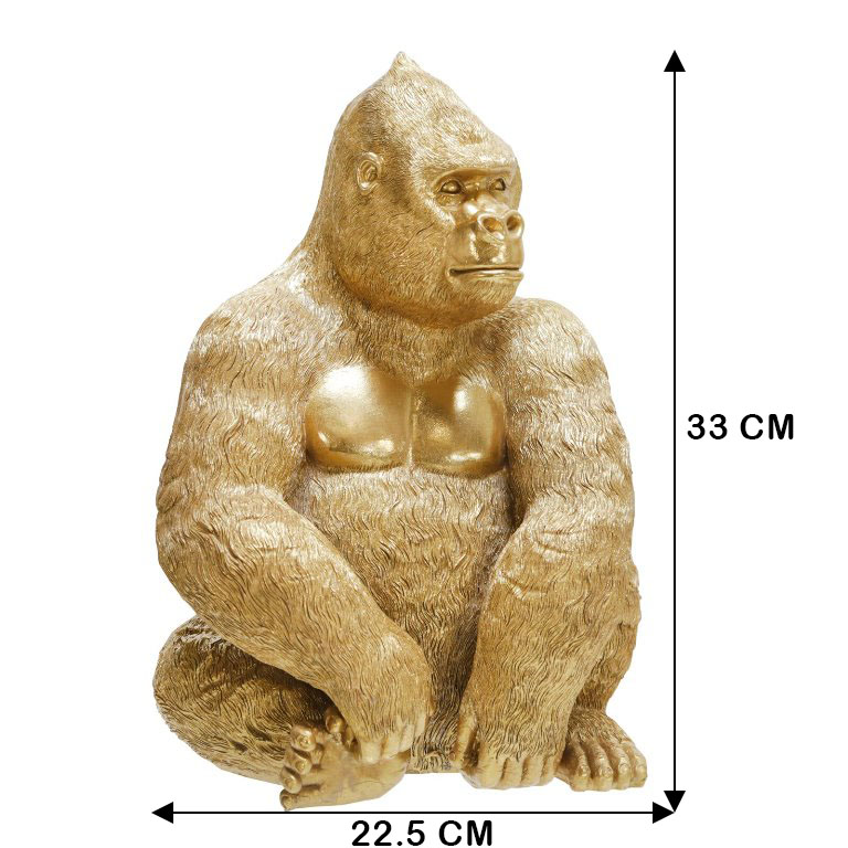 Resin Golden Gorilla Statue