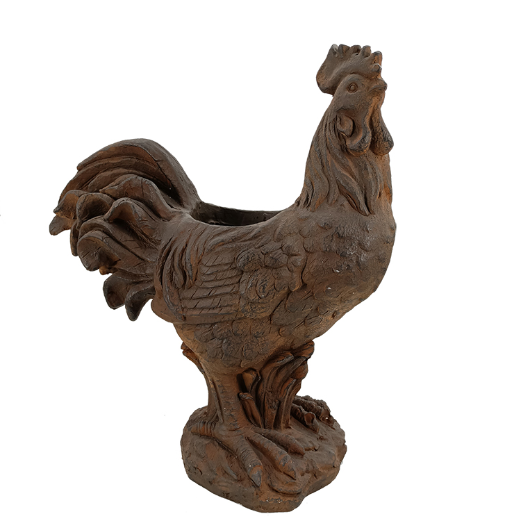 rooster flower pot