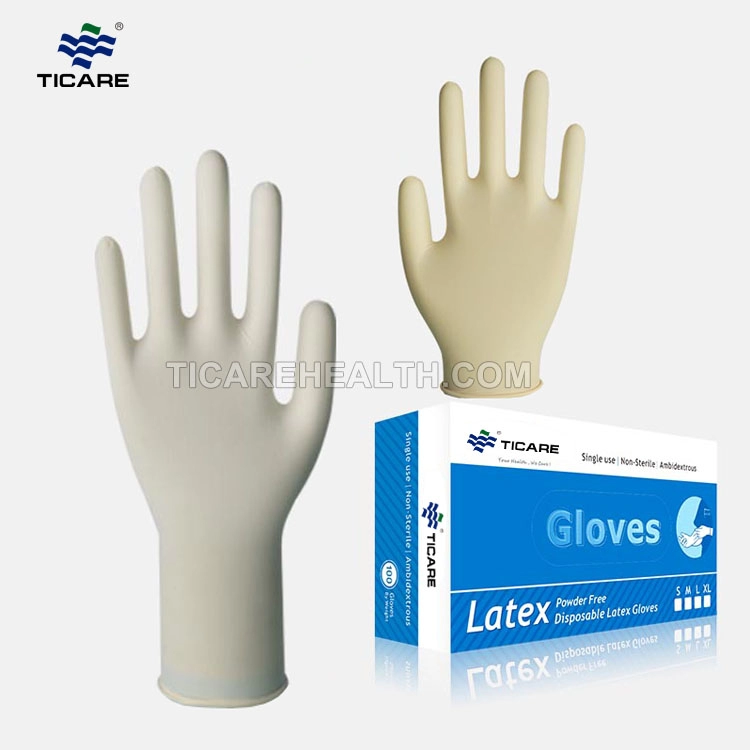 Disposable powdered medical sterile latex exam gloves