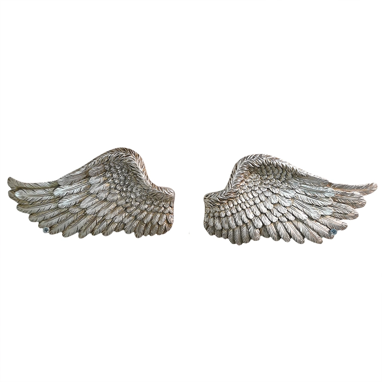 Resin Silver Wall Mounted Angel Wings