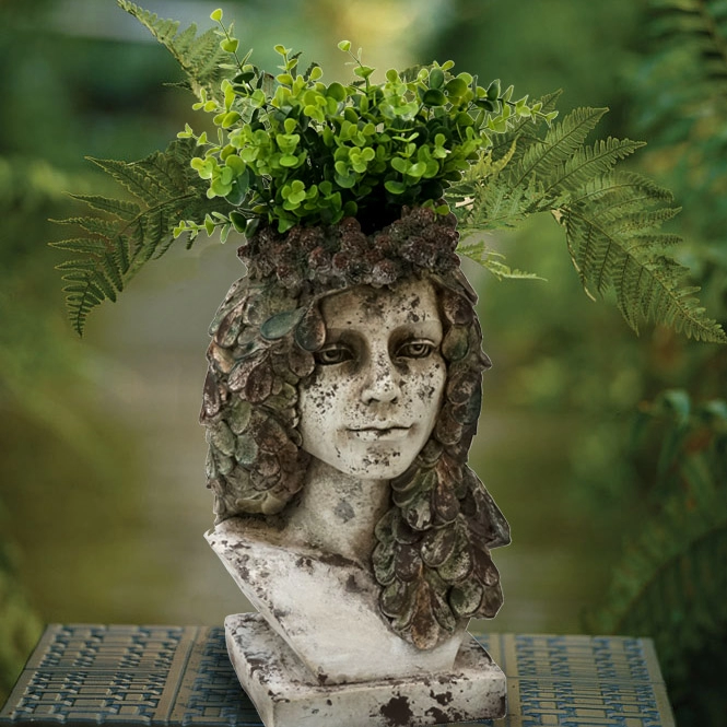 Home&Garden MGO Vintage Lady Head Planter