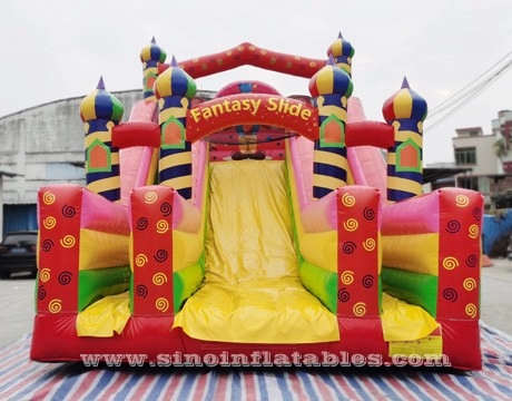 6 meters high kids commercial big inflatable clown fantasy slide certified by EN14960 from China inflatable factory