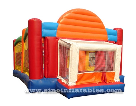 4in1 multi-use big bounce house inflatable basketball court used for kids N children sports meeting arena