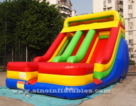 18' High Double Lane Adrenaline Inflatable game with Slide for Kids from Sino Inflatables