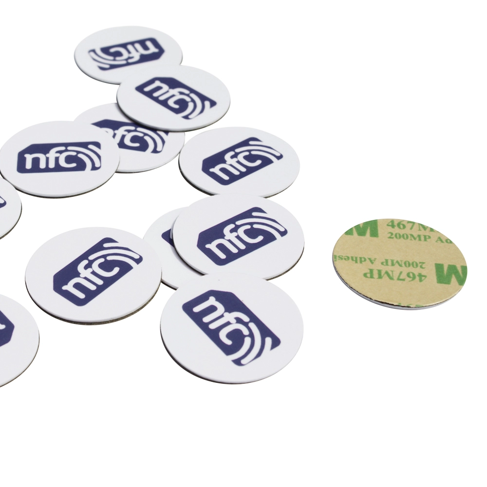 HF adhesive Anti-metal NFC PVC Hard coin Tag