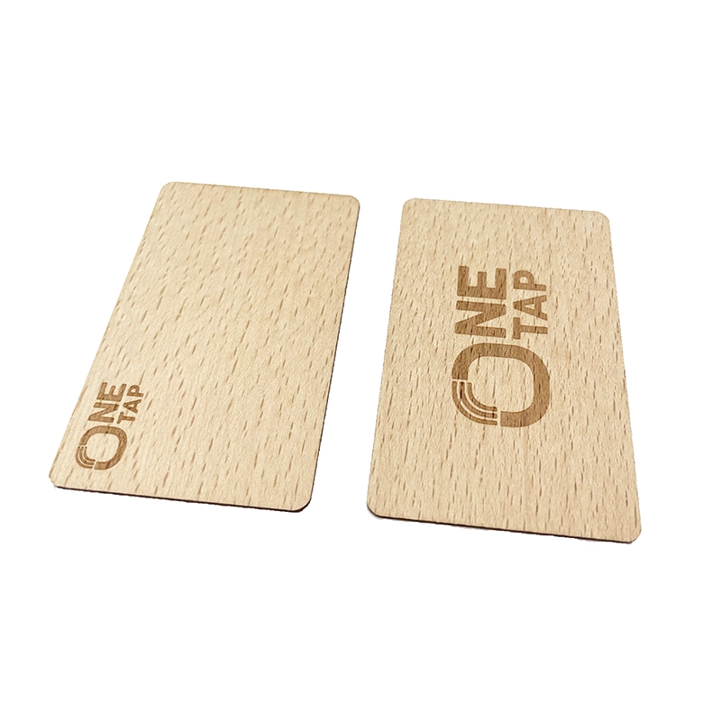 Custom logo eco friendly RFID Wood  Access control Hotel Key use