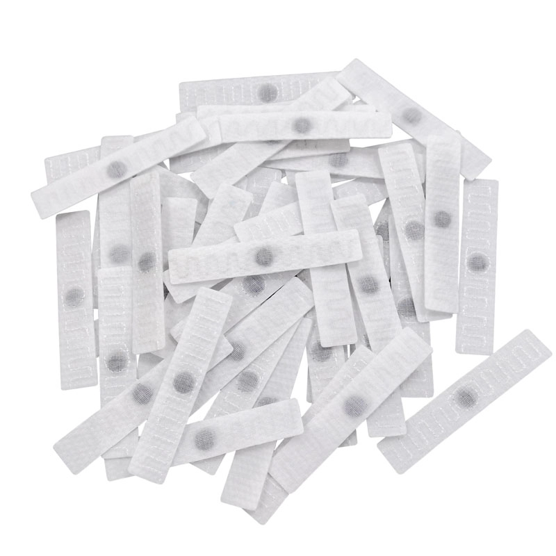 860-960MHz Woven White UHF Textile Linen Clothing RFID Laundry Tag for apparel Garment Tracking