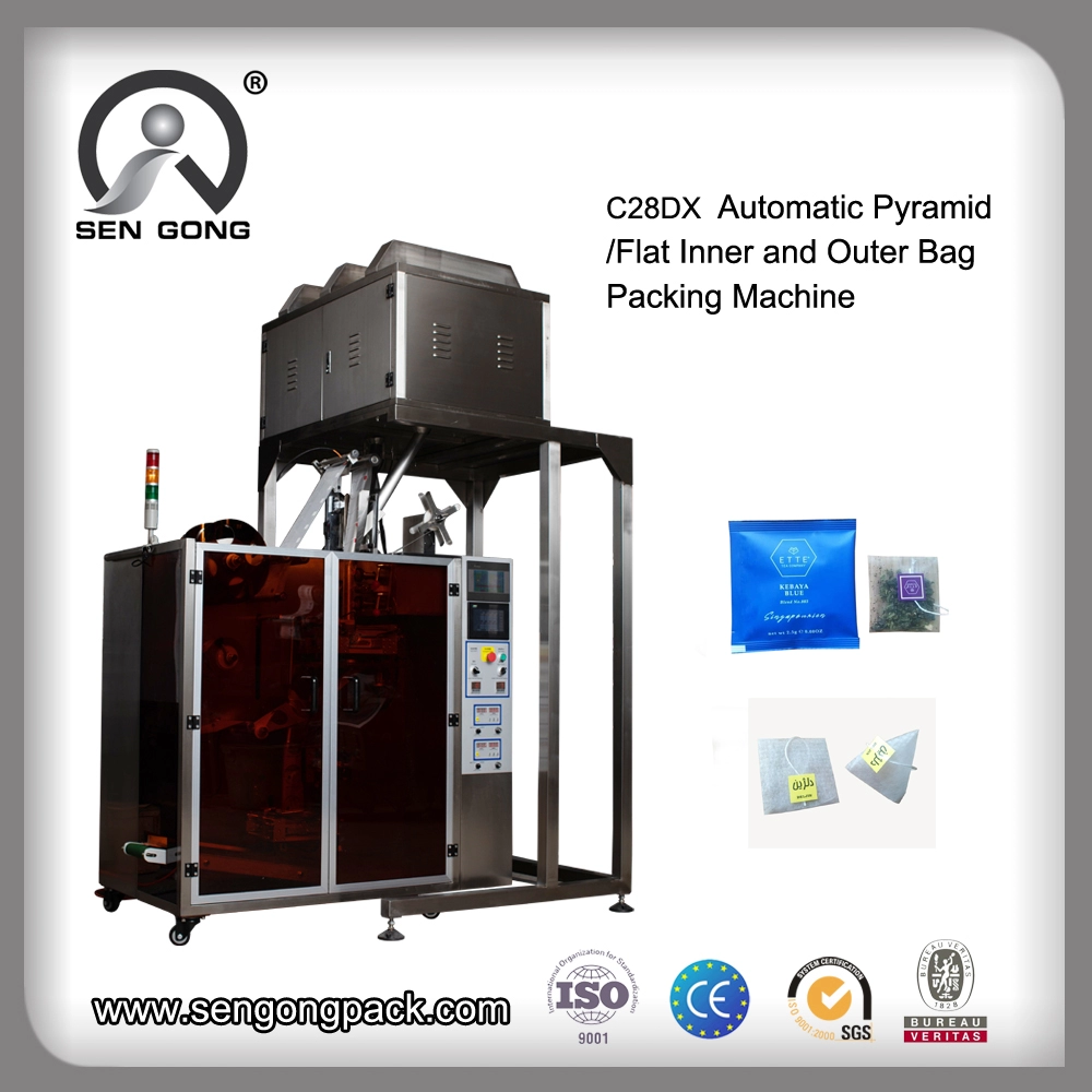 C28DX Automatic PLA Pyramid/Flat  tea bag sealing machine