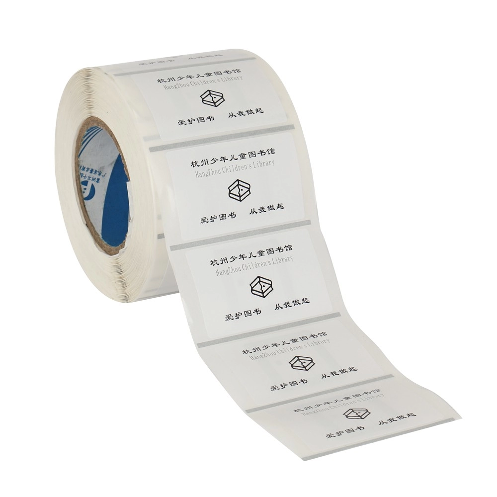Customized Printed ISO15693 ICODE SLIX rfid library tag Label with 3M Adhesive Sticker