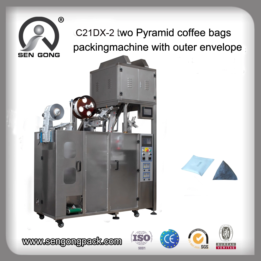 C21DX-2  update  integrate  pyramid Black Tea Bag Packing machine