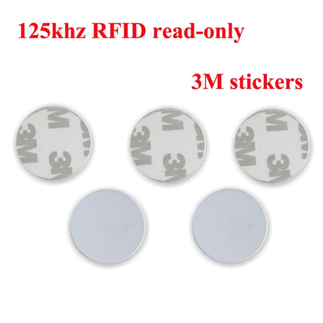 125khz TK4100 EM4305 White Round Coin RFID PVC Tag