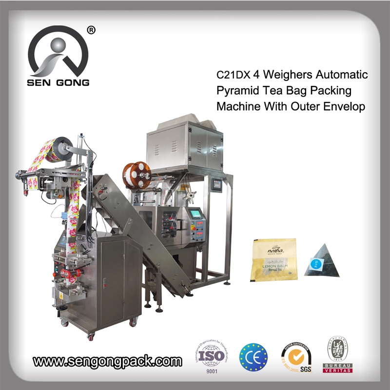 C21DX  update  pyramid automatic tea bag machine weighting and filling packaging machine