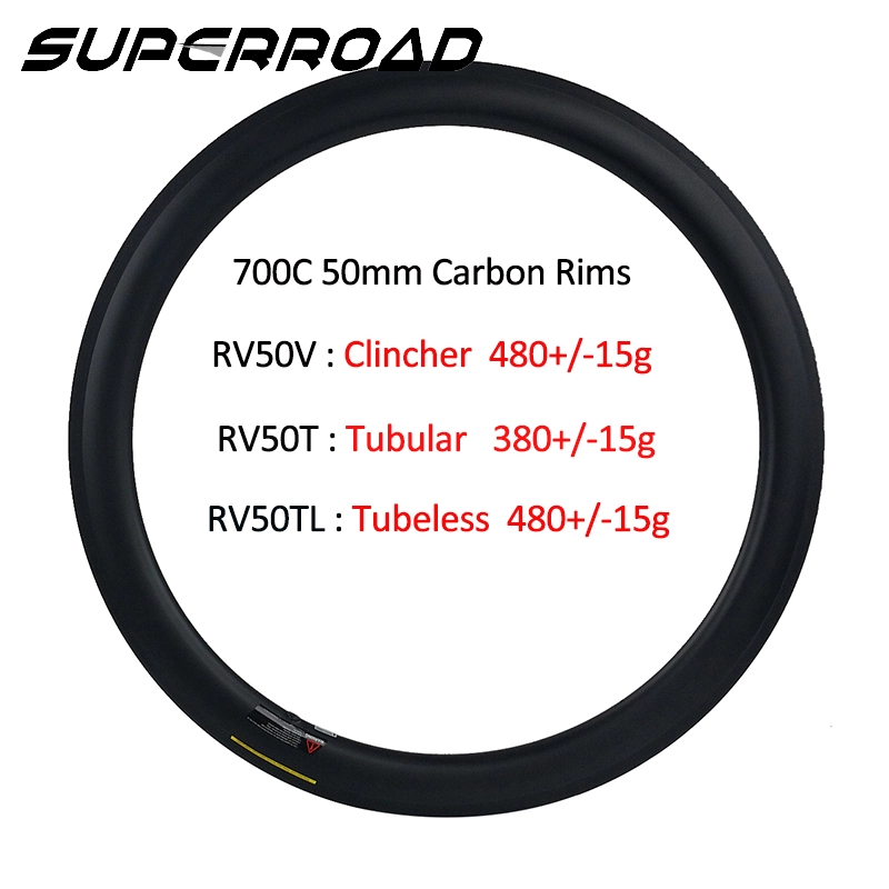 Cheap Road Bike 50mm Carbon Clincher Rims Tubular/Tubelss