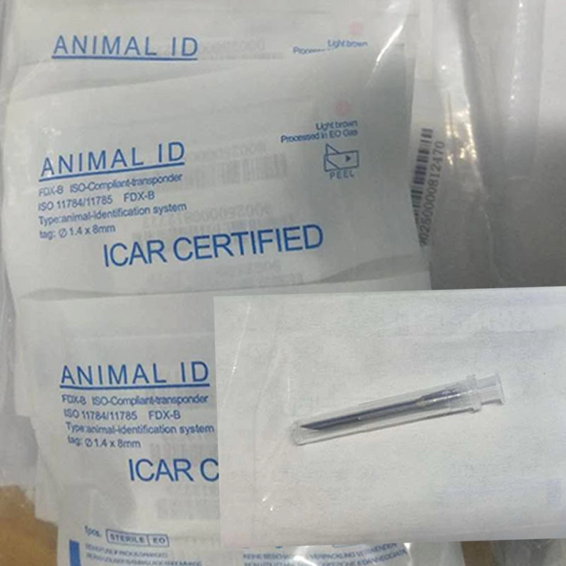 2.12*12MM Glass Tube Pet Microchip Tag With Syringe